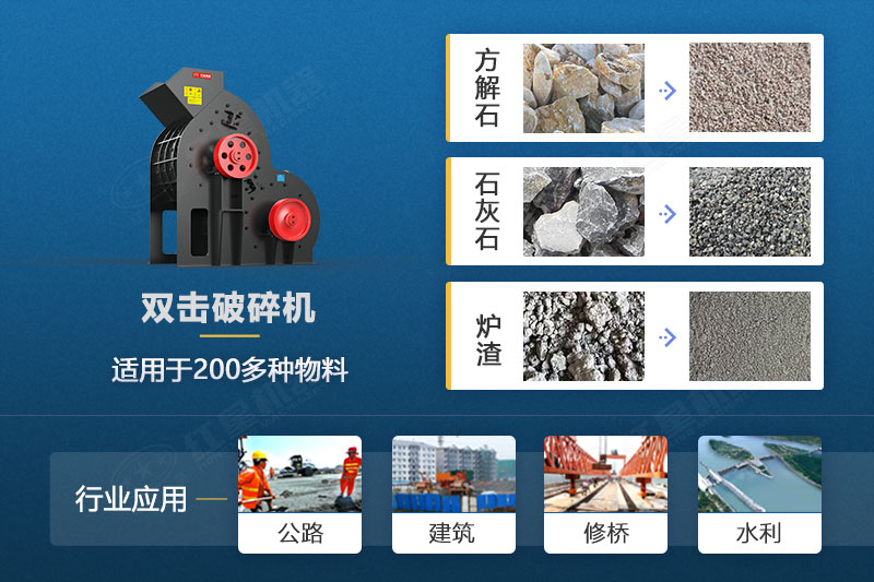 雙級破碎機適用物料