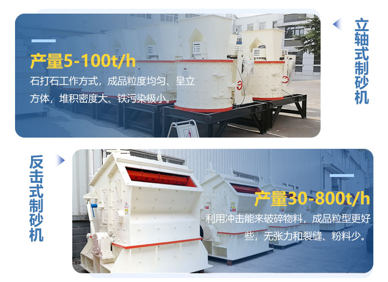立軸式制砂機(jī)和反擊式制砂機(jī)哪種粒型好？區(qū)別介紹