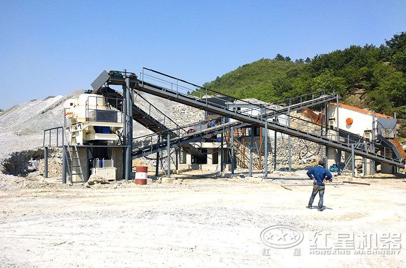 大理石邊角料加工沙子用什么機(jī)器？多少錢？現(xiàn)場視頻
