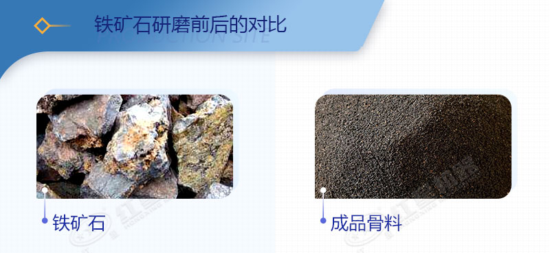 鐵礦石處理前后對比 鐵礦石處理前后對比